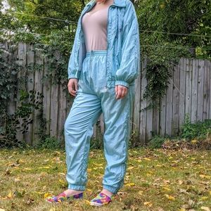 80's floral embroidered tracksuit